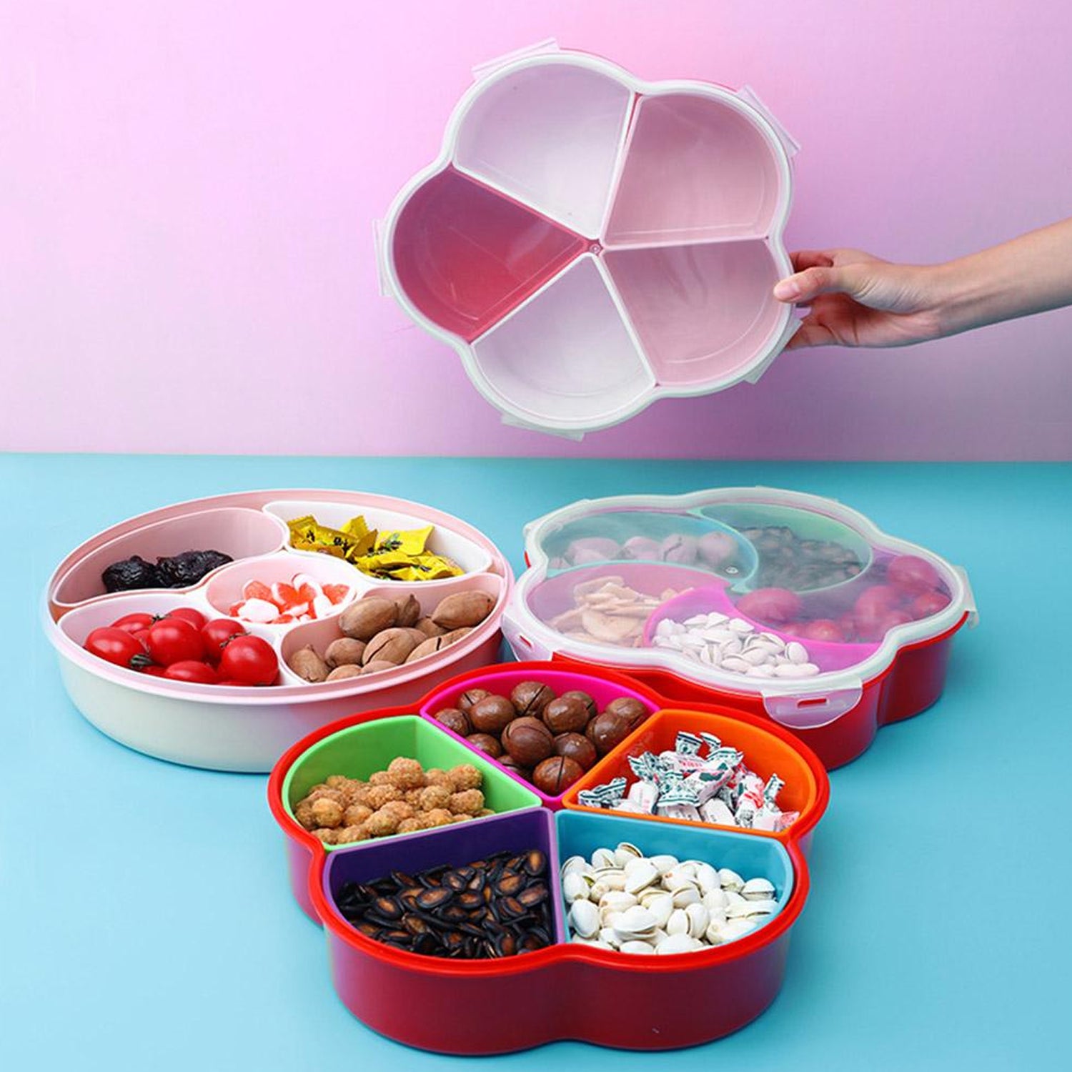 2863 5compartments Party Food Storage Snack Nuts Box For Peanuts Fruits And Candy Box For Home  Kitchen Use 2863 5compartments Party Food Storage Snack Nuts Box For Peanuts Fruits And Candy Box For Home  Kitchen Use